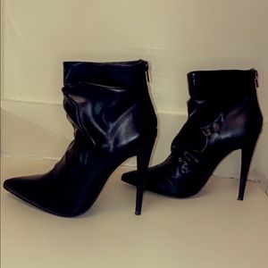 Shoedazzle Black Heel Booties